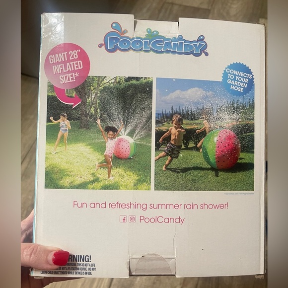 Giant Watermelon Beach Ball Sprinkler by Poolcandy - Picture 3 of 6